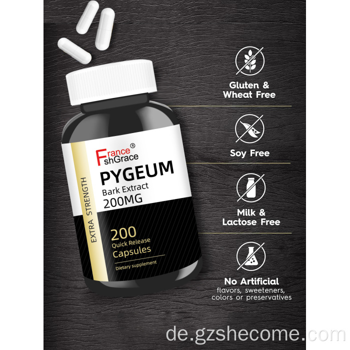 Hochwertige Pygeum -Kapseln unterstützen gesund